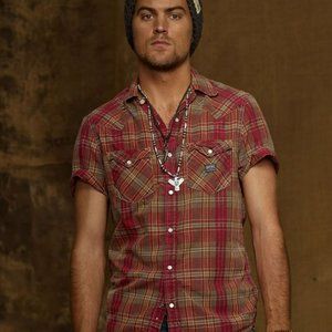 ❤️Last Chance !! Denim & Supply Ralph Lauren Men's Madras Cotton Cowboy Shirt